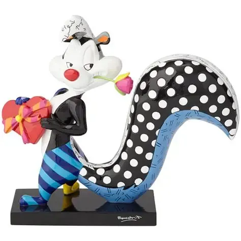 LOONEY TUNES BY BRITTO Pepe Le Pew with Flower Figurine - 18 cm