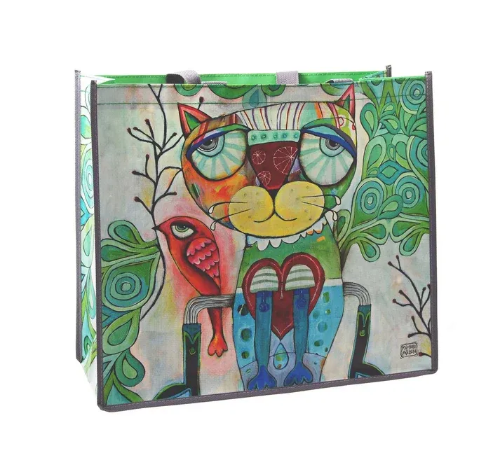 ALLEN DESIGNS Cat &amp; Bird Shopper Bag