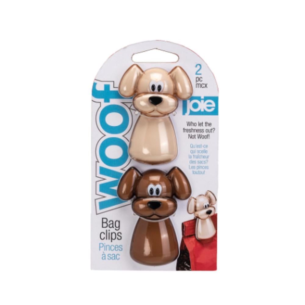 JOIE Woof Dog Bag Clips 2 Piece, 3x9x17cm - Abs/ PR/Stainless Steel