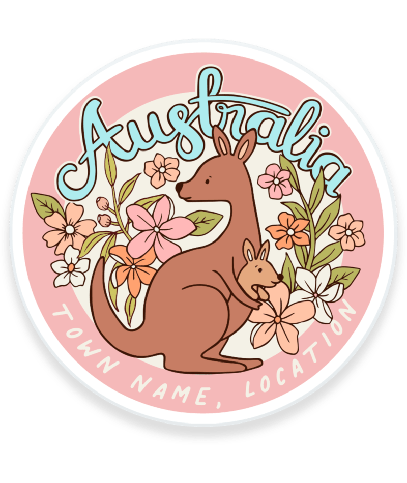 EARTH NYMPH Girls' Circle Magnet - Pretty Kangaroo