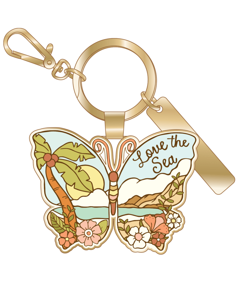EARTH NYMPH Girls' Keyring Enm - Butterfly