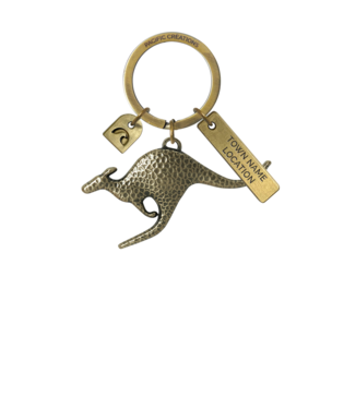 PACIFIC CREATIONS Men's Keyring - Single Roo Tan
