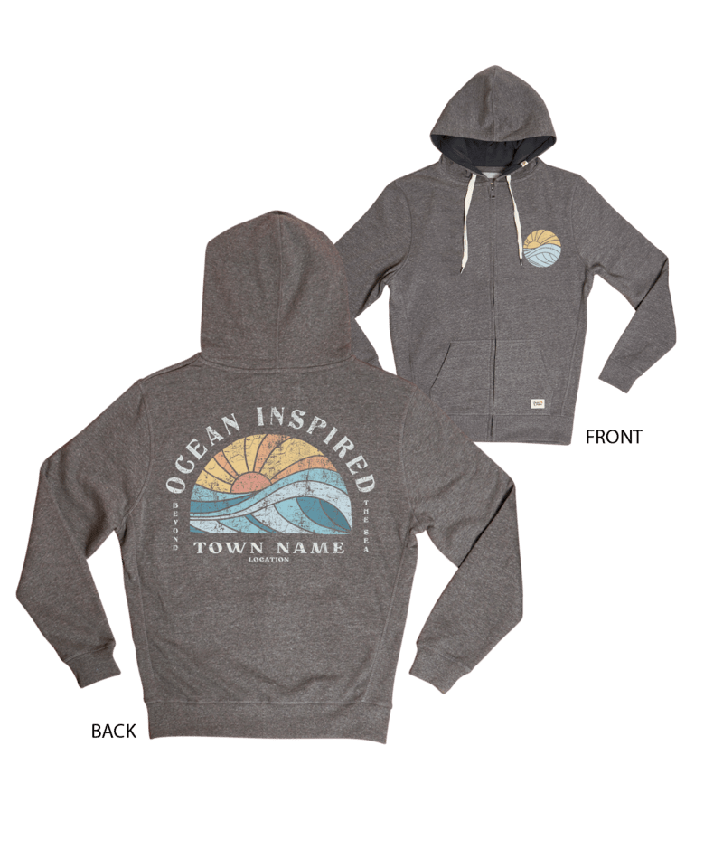 PACIFIC CREATIONS Men's Zip Hoodie - Horizon - Smoke Marle