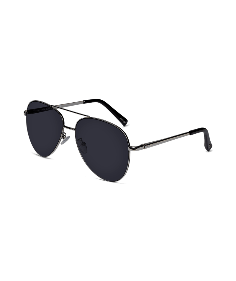 WOLLUMBIN Universal Sunglasses - Palm Beach - Shiny Silver/Smoke