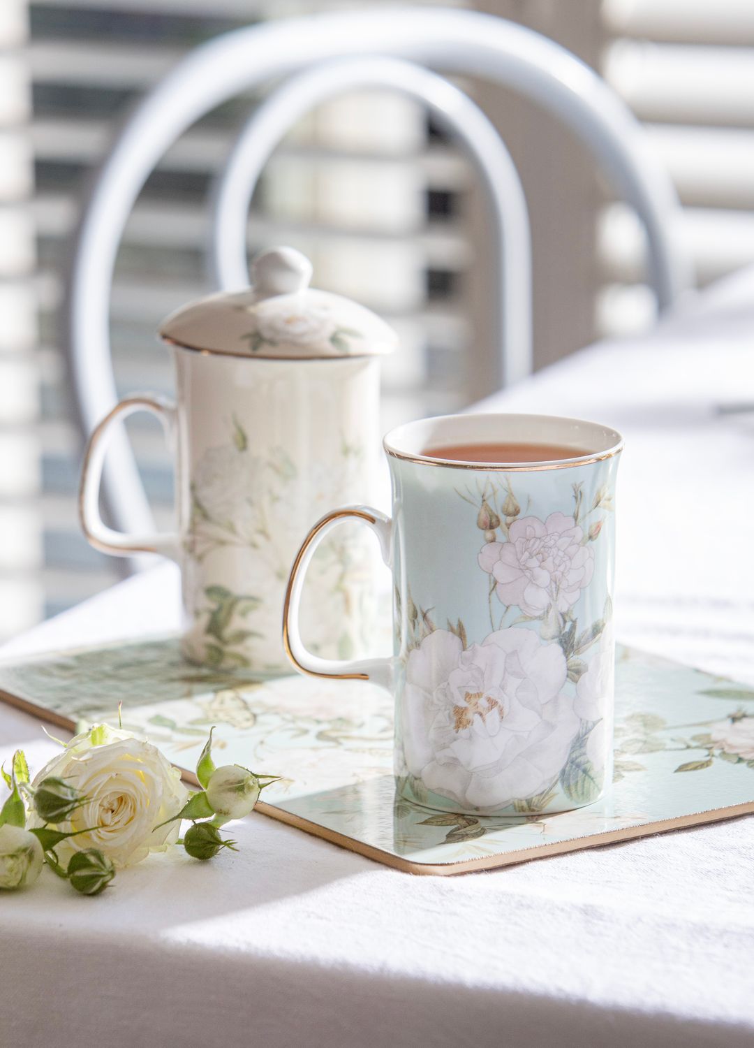 ASHDENE Elegant Rose Mint 3 Piece Infuser