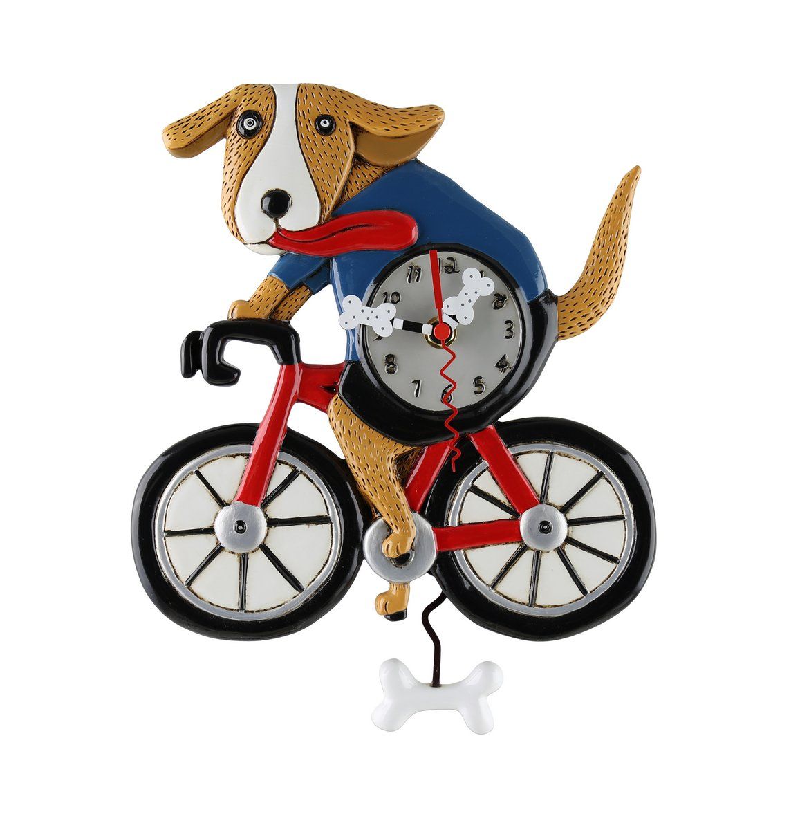 ALLEN DESIGNS Bicycle Dog Clock