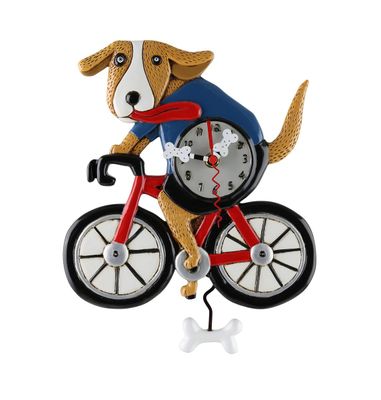 ALLEN DESIGNS Bicycle Dog Clock
