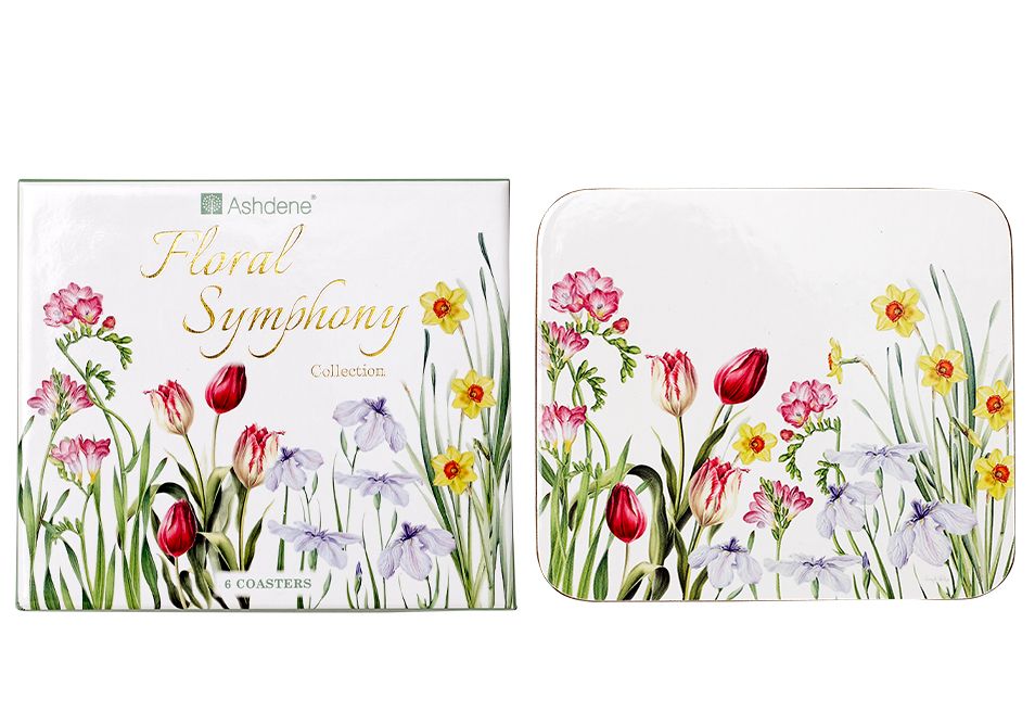 ASHDENE Floral Symphony - Coasters 6pk