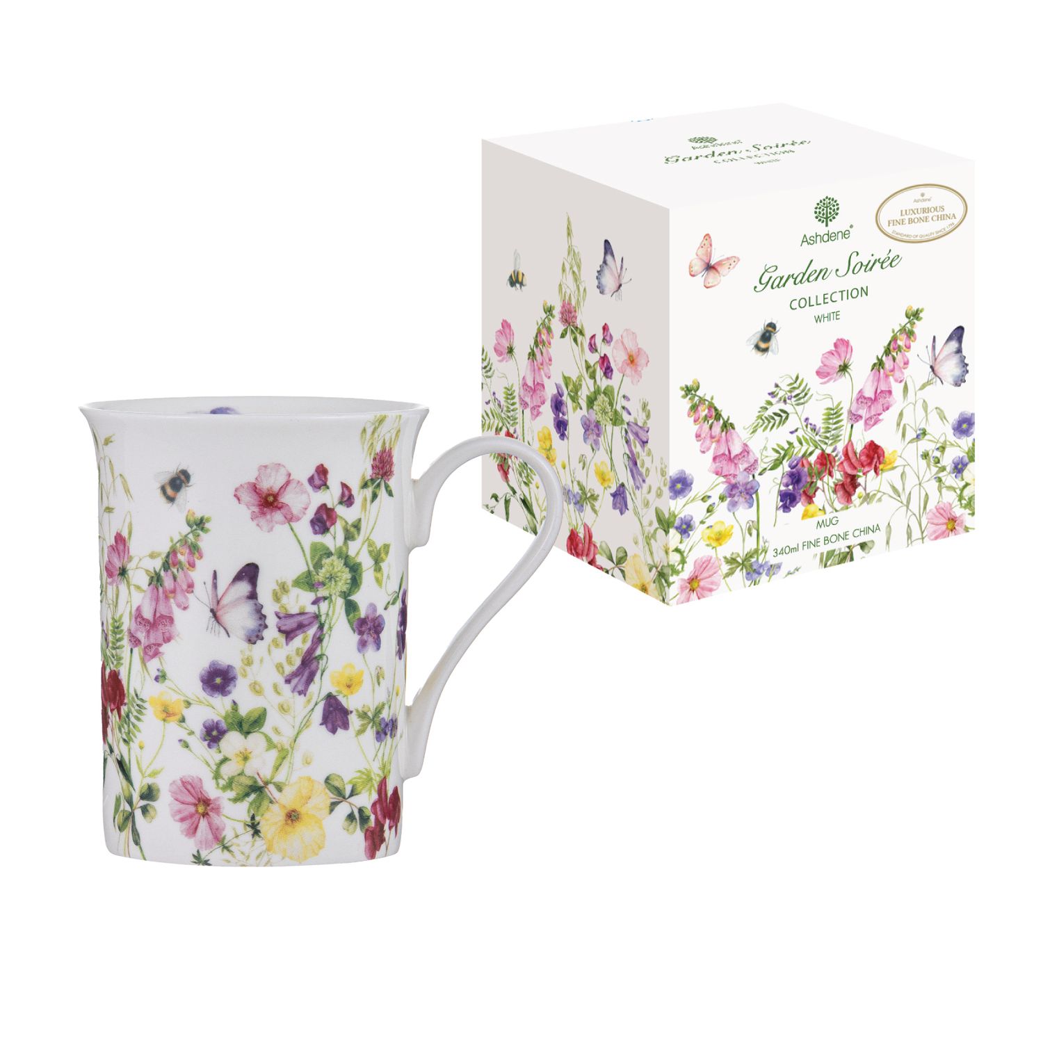 ASHDENE Garden Soiree White Can Mug