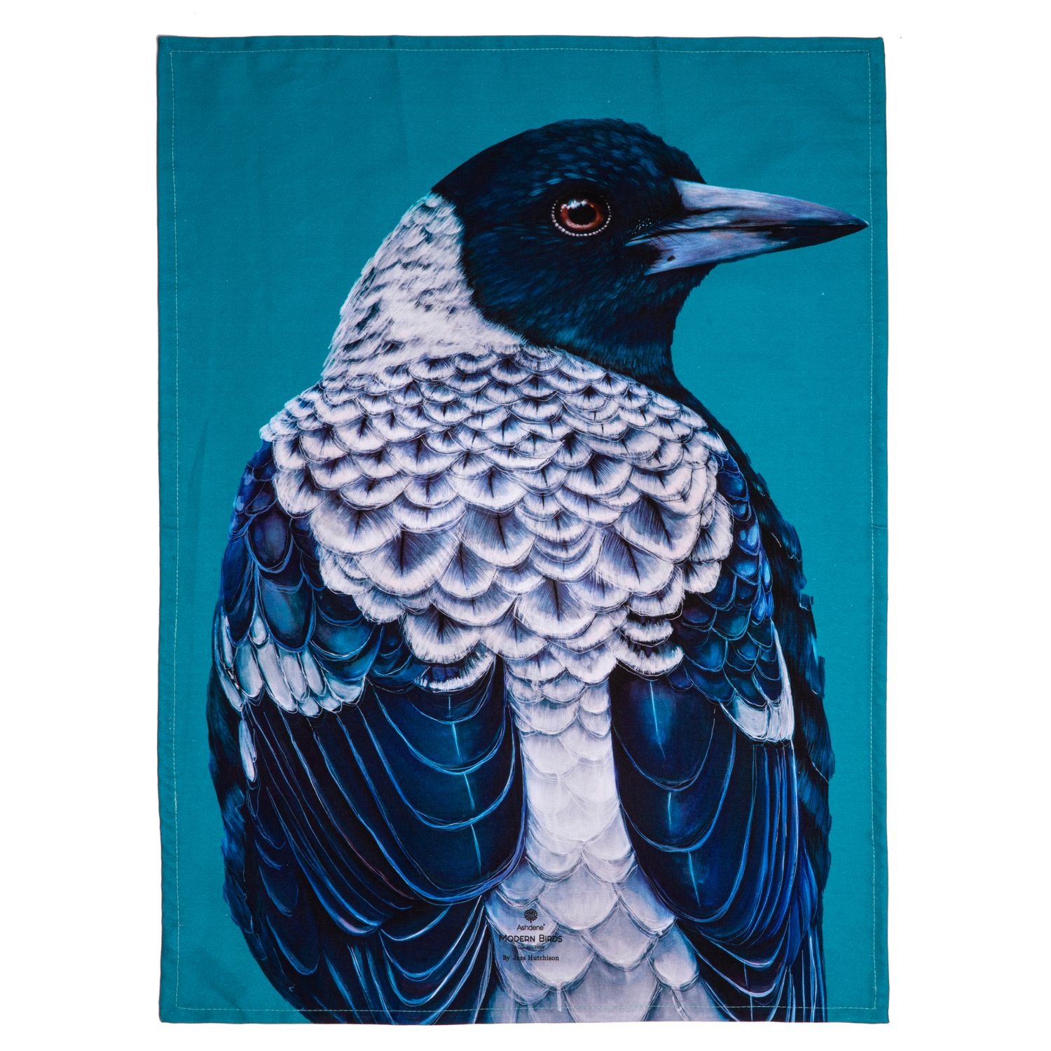 ASHDENE Modern Birds Kitchen Towel - Magpie