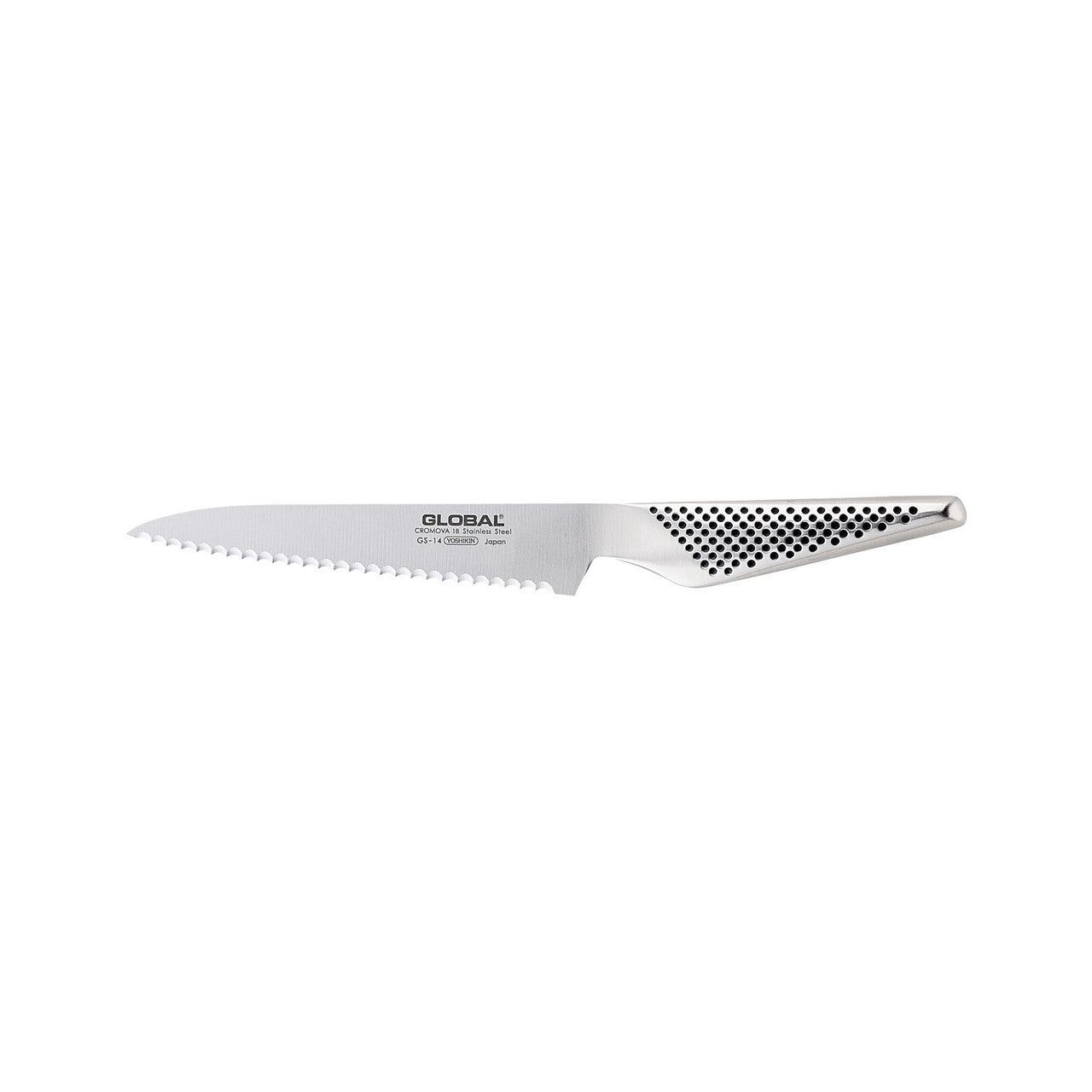 GLOBAL Classic 15cm Utility Knife, Serrated GS-14L