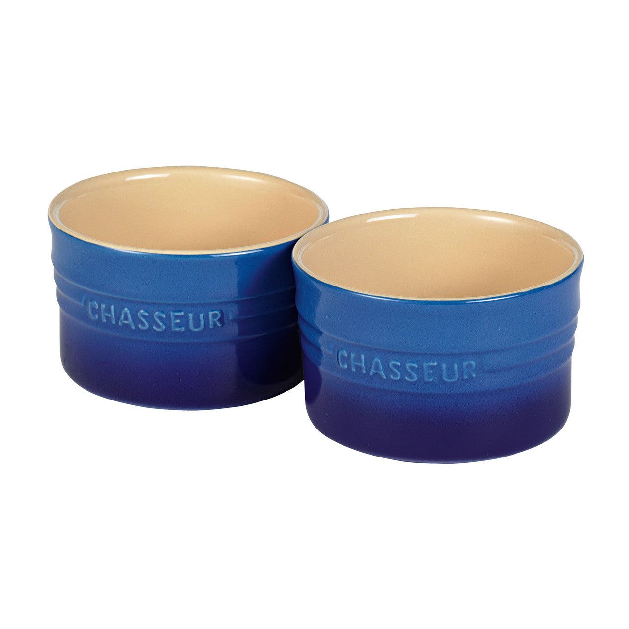 CHASSEUR La Cuisson Ramekin 9.5cm x 5.6cm/250ml 2 Piece Set - Blue