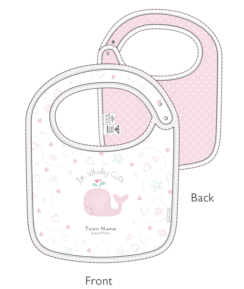EARTH NYMPH Baby Girls' Bib - Whaley