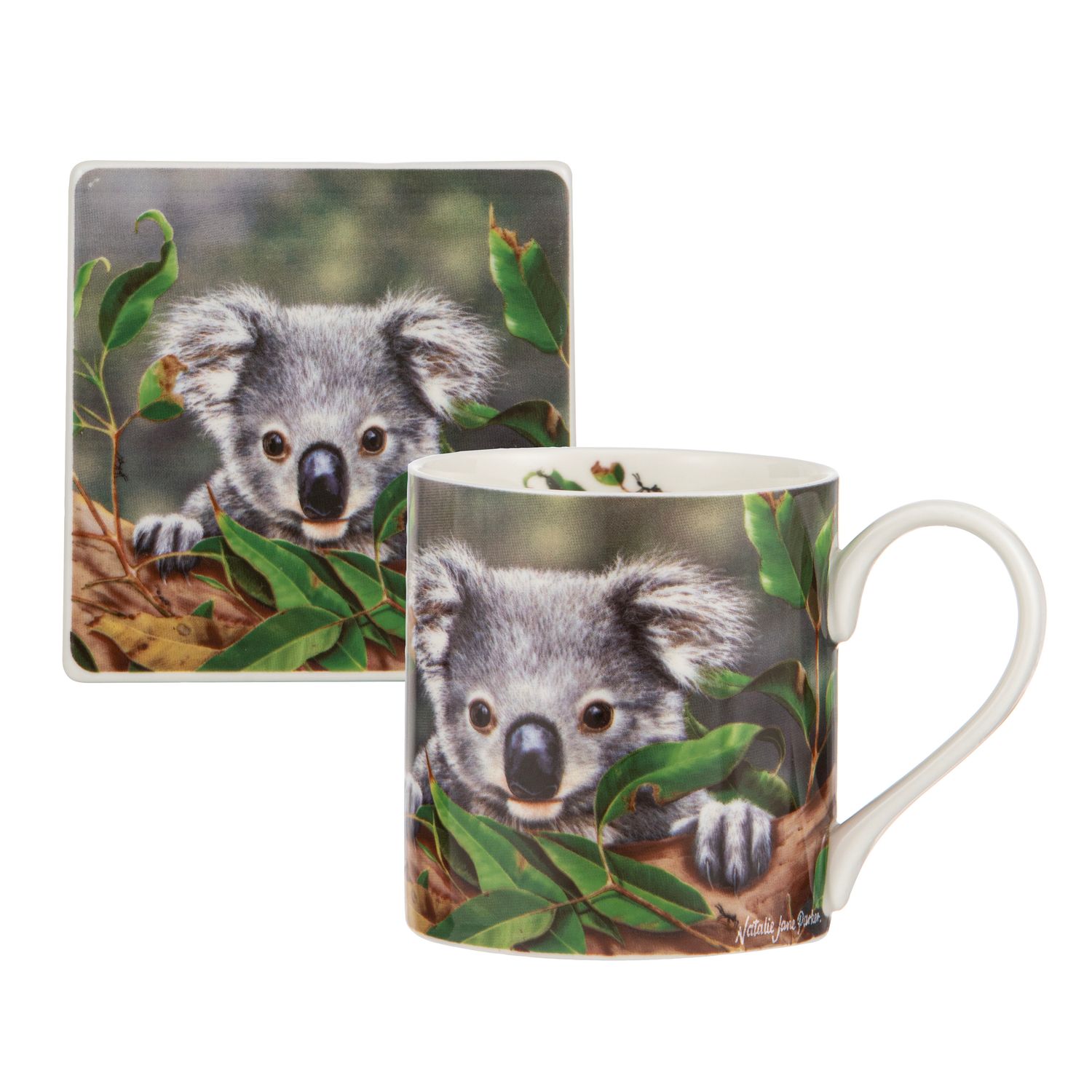ASHDENE Babies Of The Bush Koala Joey Mug &amp; Coaster Set