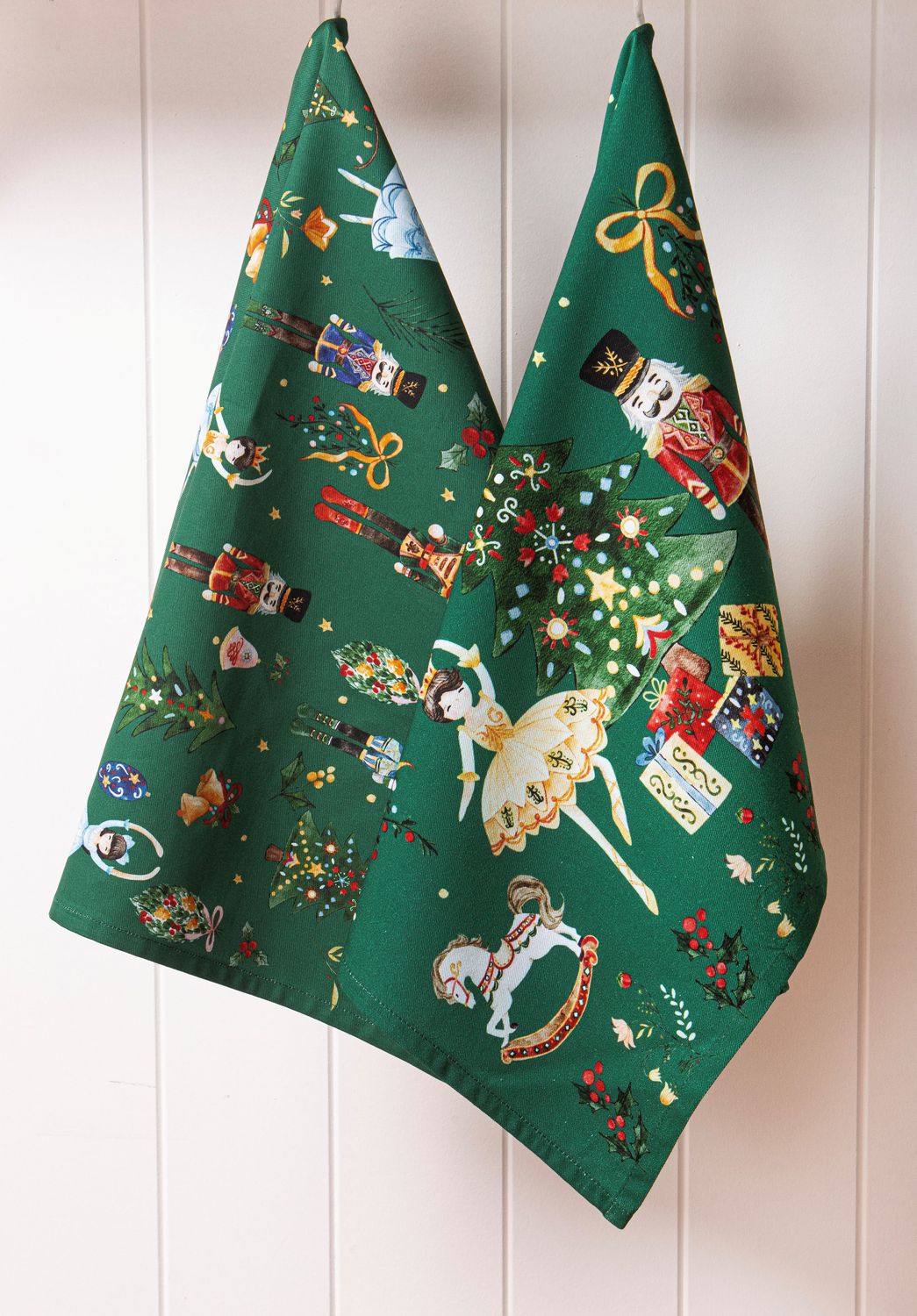 ASHDENE Christmas Wonderland Green 2pk Kitchen Tea Towel