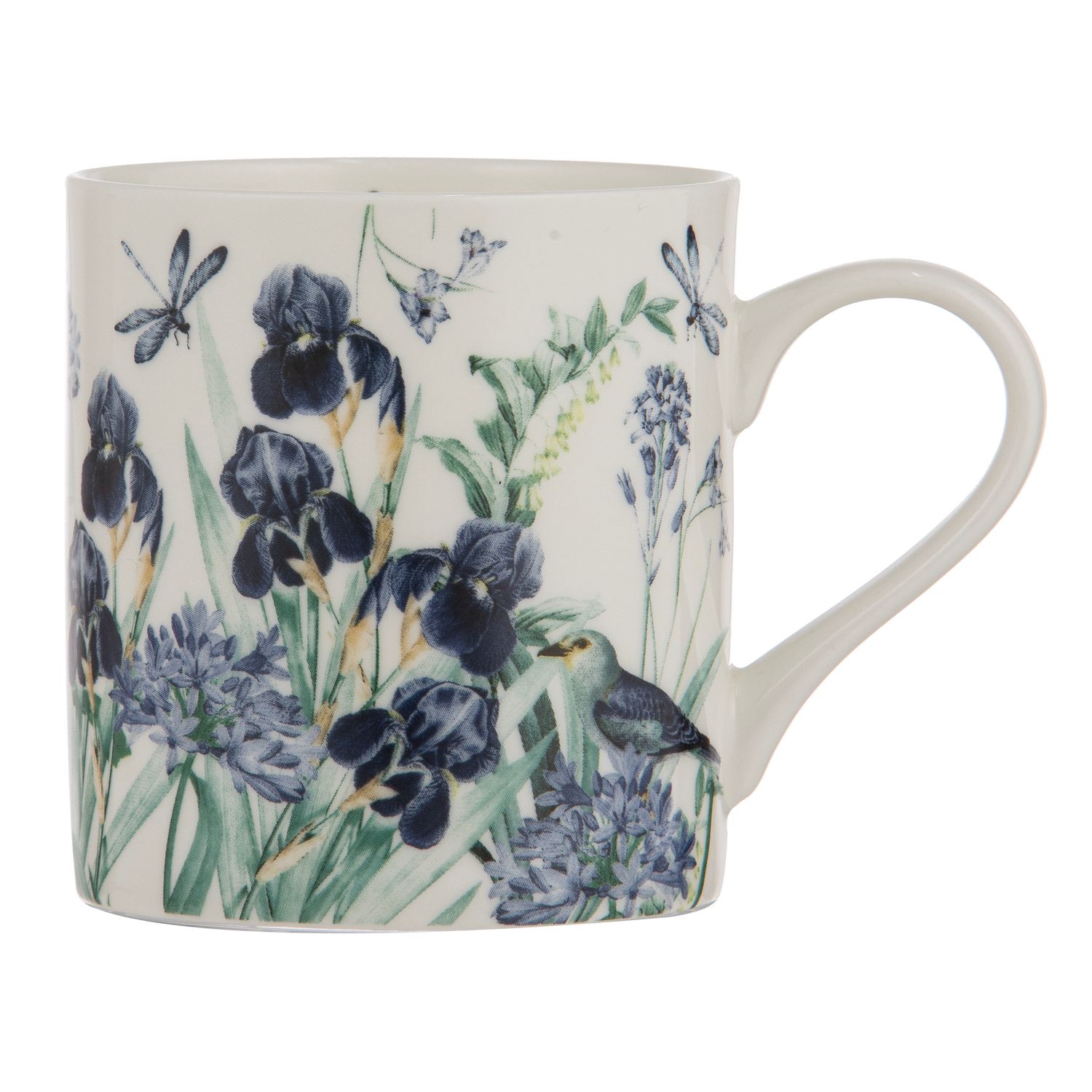 ASHDENE Iris Garden Mug - White