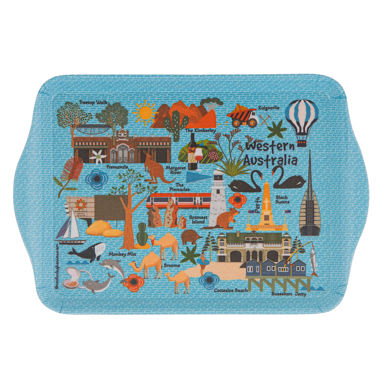 ASHDENE Land Down Under WA 2pk Scatter Tray