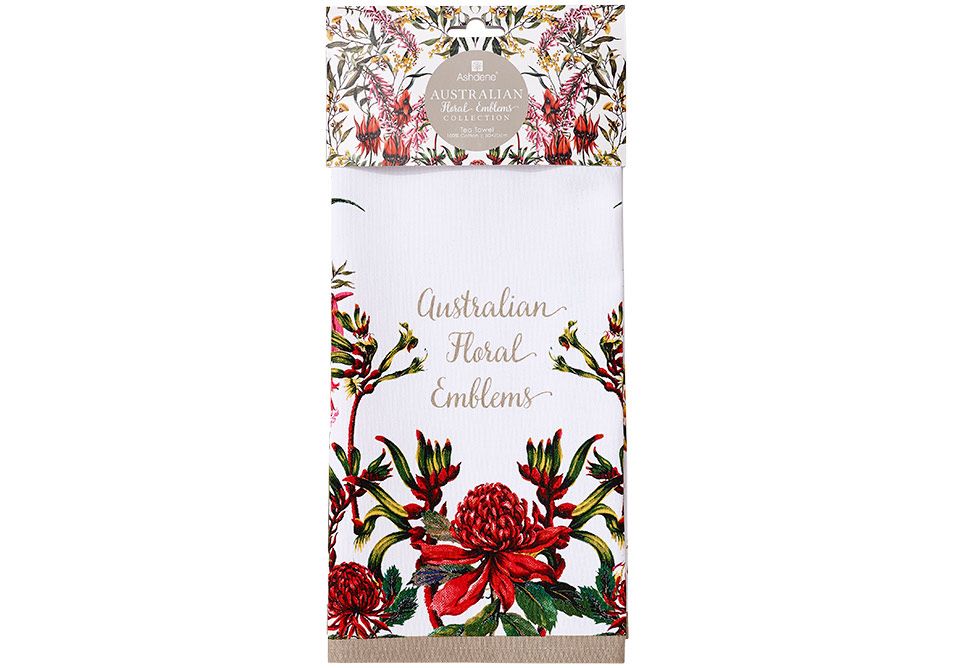ASHDENE Aus Floral Emblems Kitchen Towel