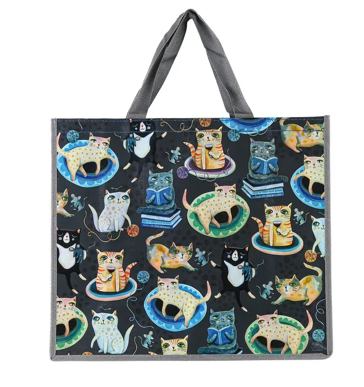 ALLEN DESIGNS Crazy Cats Shopper Bag