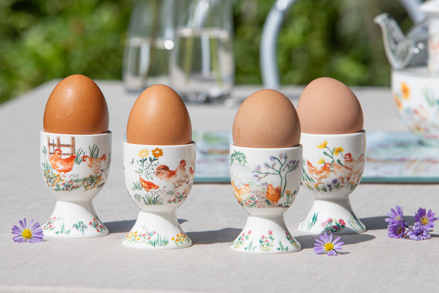 ASHDENE Garden Hens 4pk Egg Cup