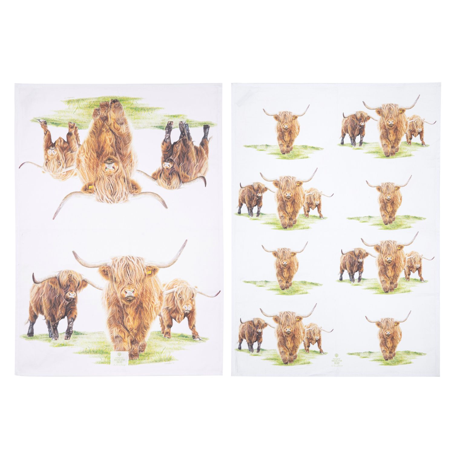 ASHDENE Highland Herd 2pk Kitchen Towel