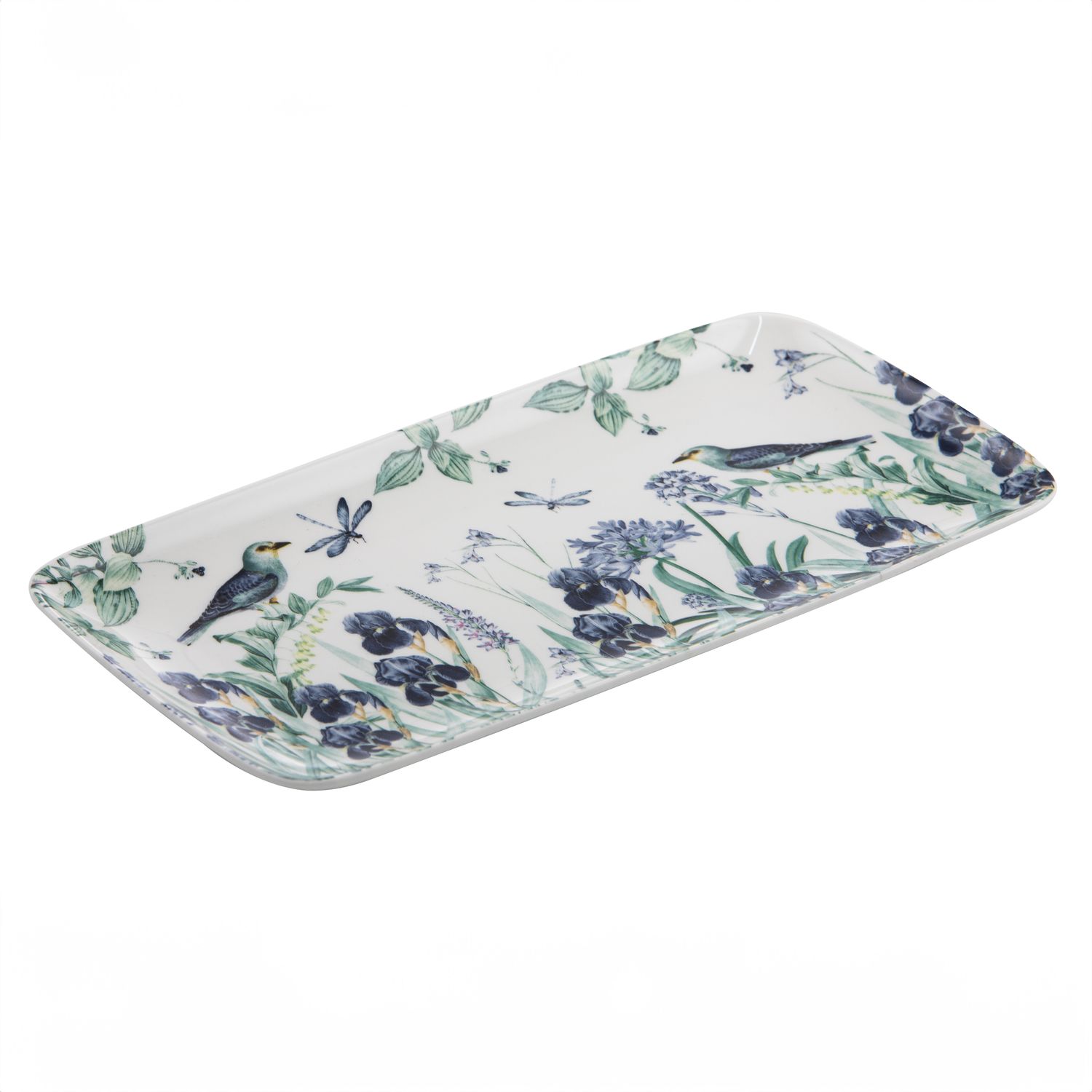 ASHDENE Iris Garden Rectangle Platter