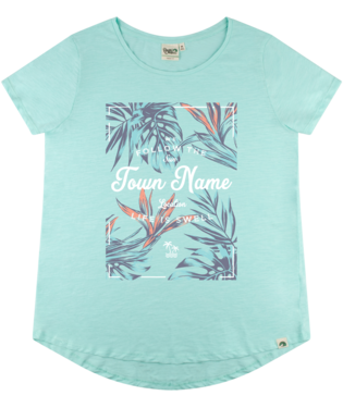 PACIFIC CREATIONS Women's T-Shirt - Paradise Tropics - Spearmint