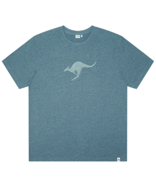 PACIFIC CREATIONS Men's T-Shirt - Distressed Roo - Powder Blue Marle, Size: 3XL