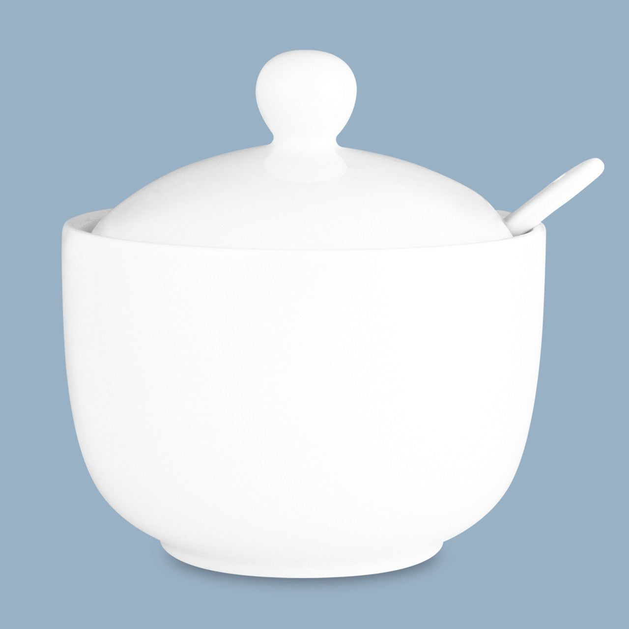 WILKIE BROTHERS Cuisine Jumbo Sugar Bowl with Spoon - 400ml - New Bone Porcelain