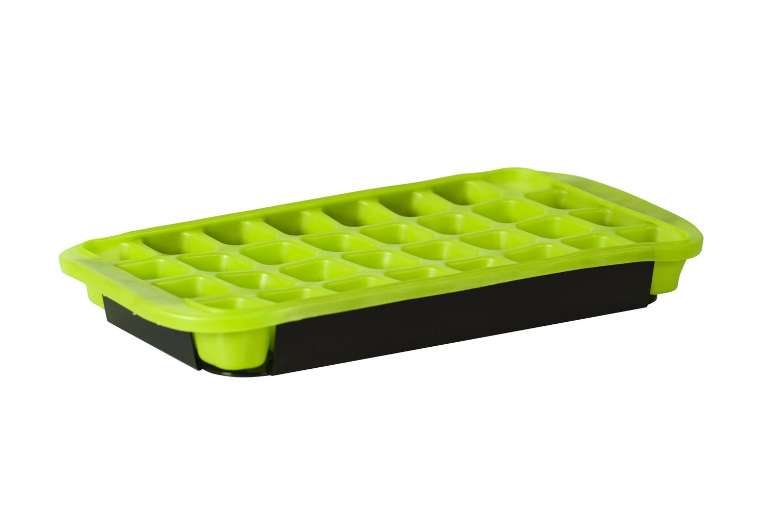 AVANTI 32 Cup Flexible Ice Cube Tray with Base Tray - Green