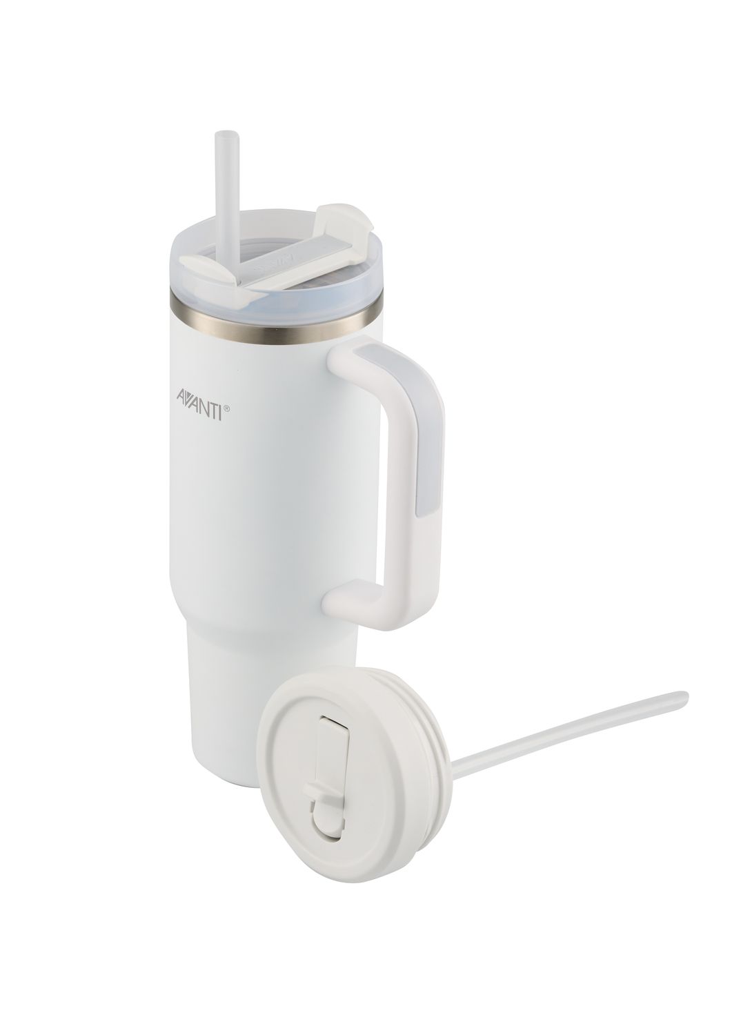 AVANTI HydroQuench Tumbler with Two Lids, 1L White