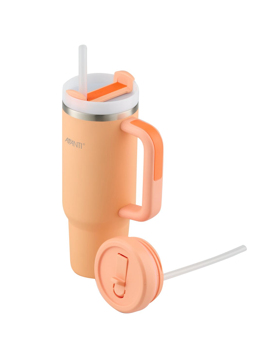 AVANTI HydroQuench Tumbler with Two Lids, 1L Peach