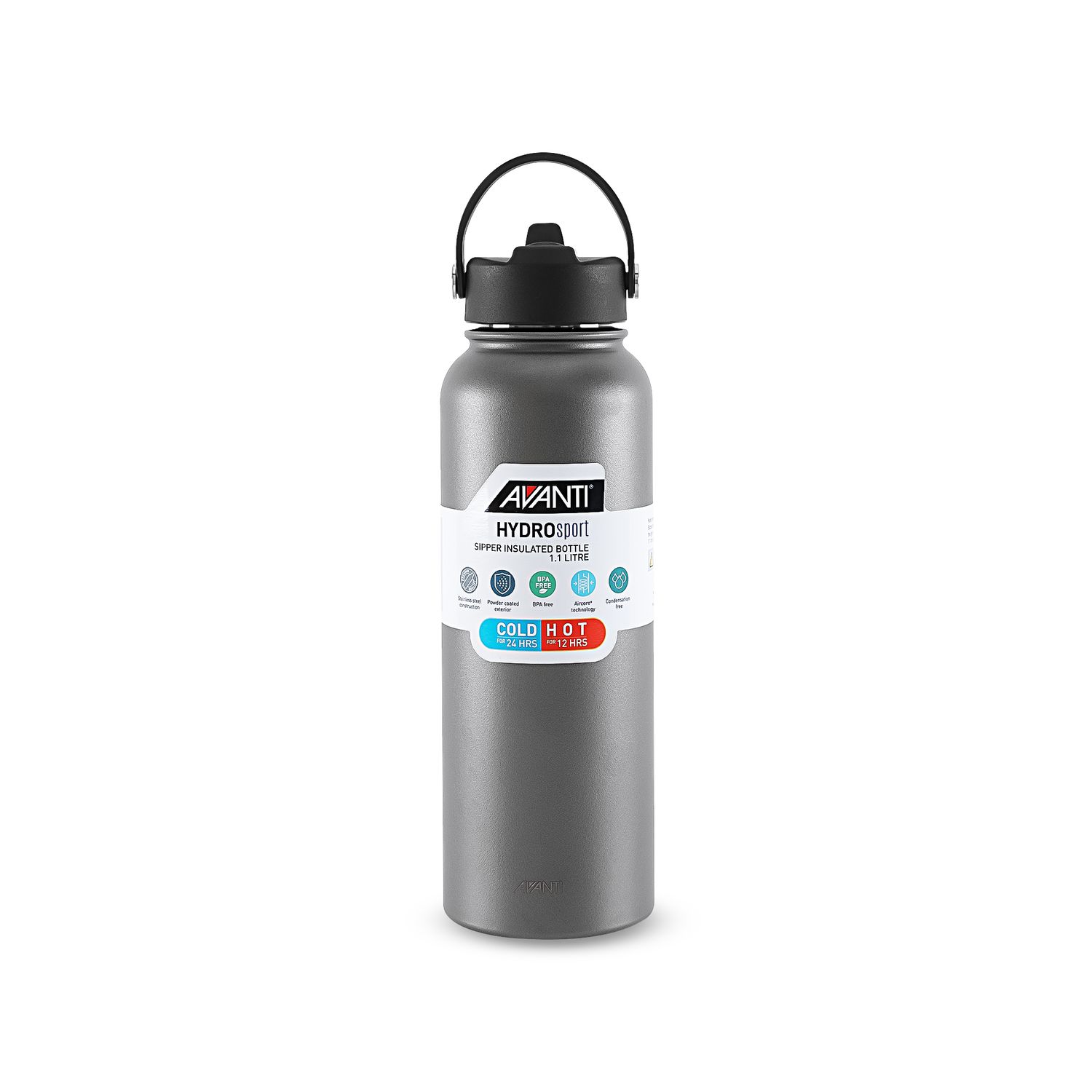 AVANTI HydroSport Insulated Sipper Bottle 1.1L - Platinum