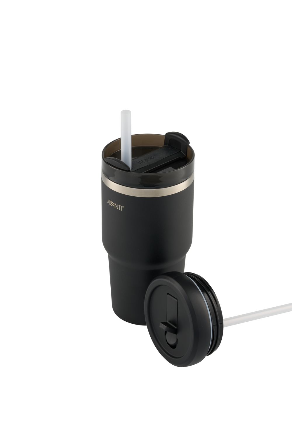 AVANTI HydroQuech Smoothie Tumbler w/ Two Lids, 550ml Black