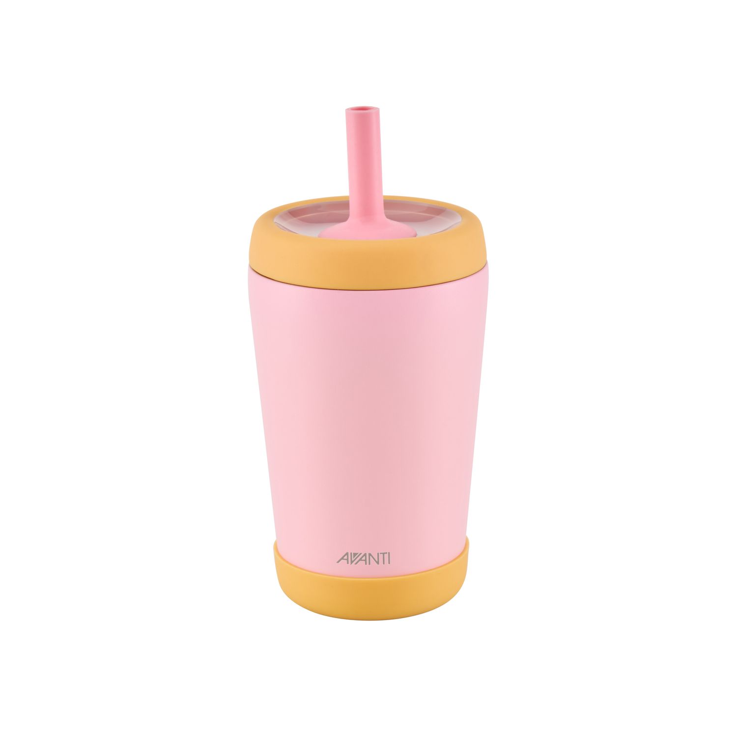 AVANTI YumYum Insulated Tumbler with Bumper 350ml Pnk/Yellow