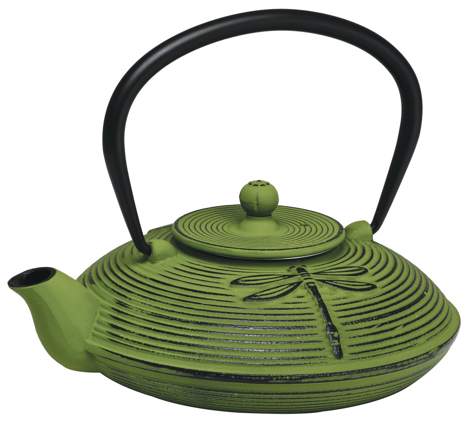 AVANTI Dragon Fly Cast Iron Teapot 770ml - Green/Black