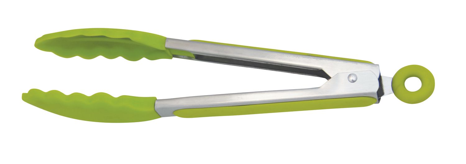 AVANTI Tongs with Silicone Head and Grip 23cm - Green