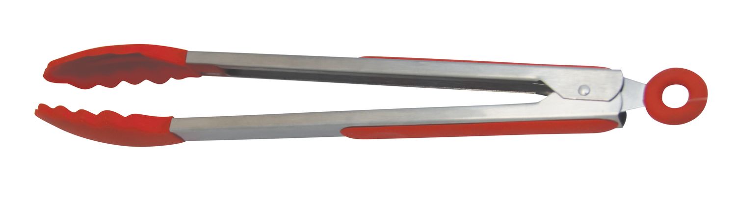 AVANTI Tongs with Silicone Head and Grip 30cm - Red