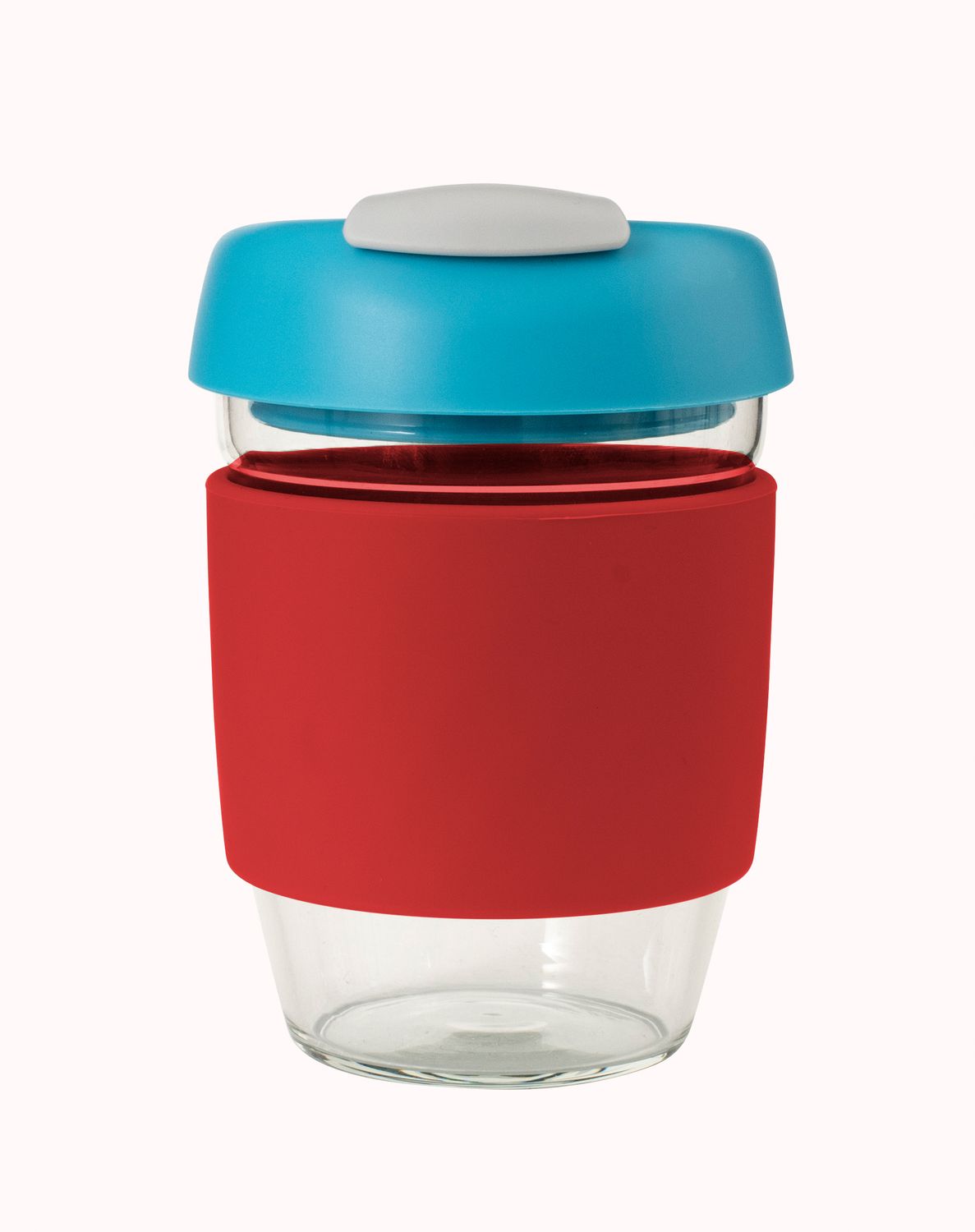 AVANTI Glass GOCUP 296ml - Red/Aqua/Grey