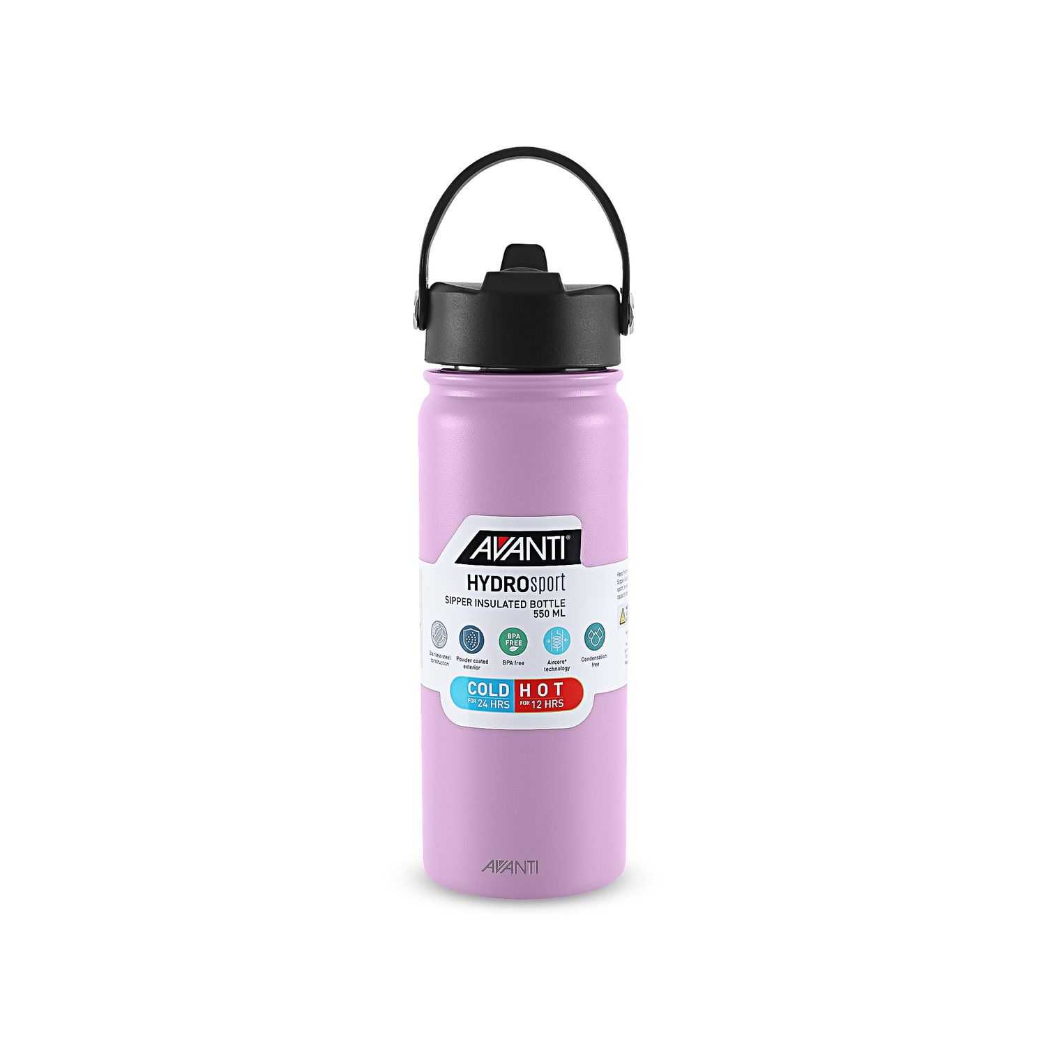 AVANTI HydroSport Insulated Sipper Bottle 550ml - Lavender