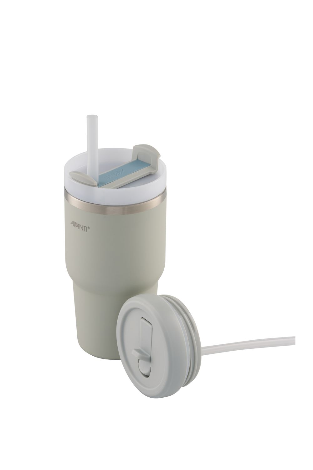 AVANTI HydroQuech Smoothie Tumbler w/ Two Lids, 550ml Grey