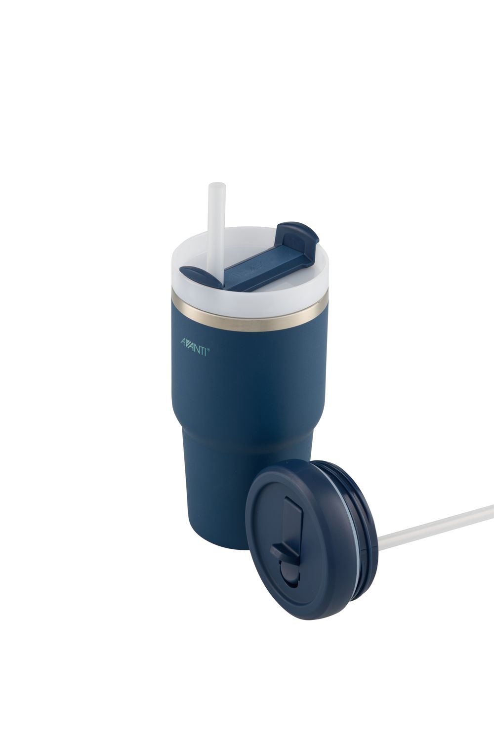 AVANTI HydroQuech Smoothie Tumbler w/ Two Lids, 550ml Navy