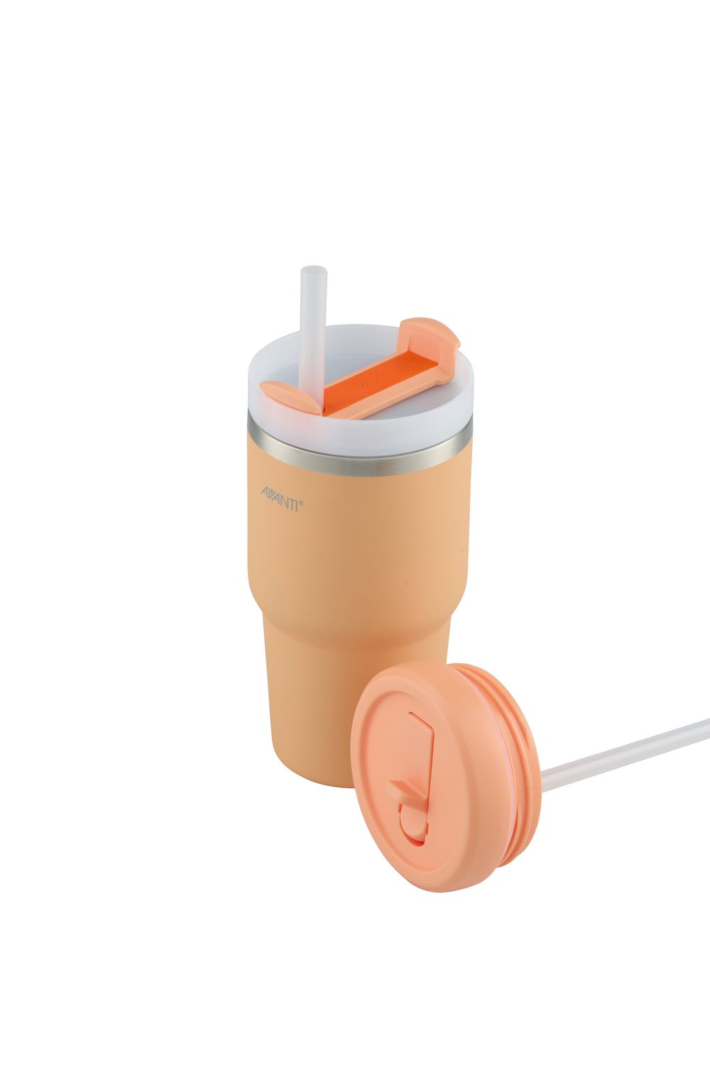 AVANTI HydroQuech Smoothie Tumbler w/ Two Lids, 550ml Peach