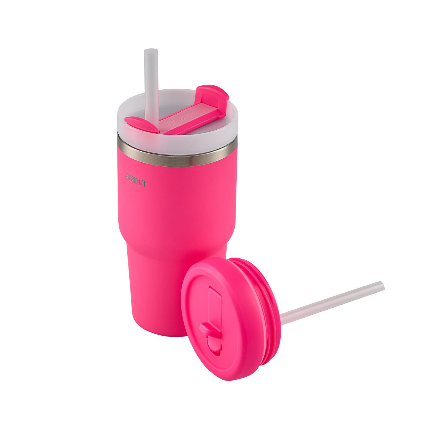 AVANTI HydroQuech Smoothie Tumbler w/ Two Lids, 550ml N Pink