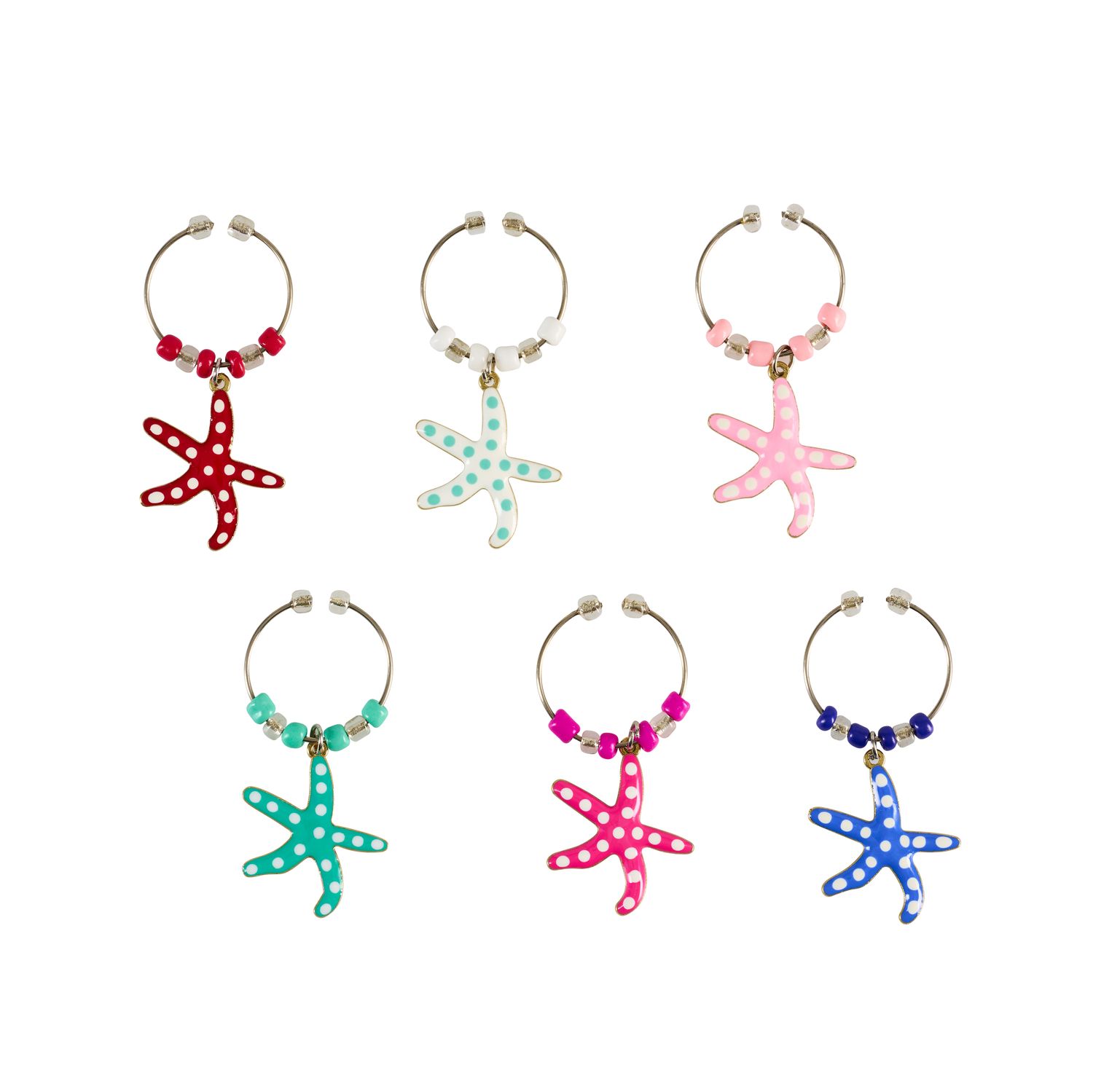 AVANTI Wine Charms, Set of 6 - Star Fish