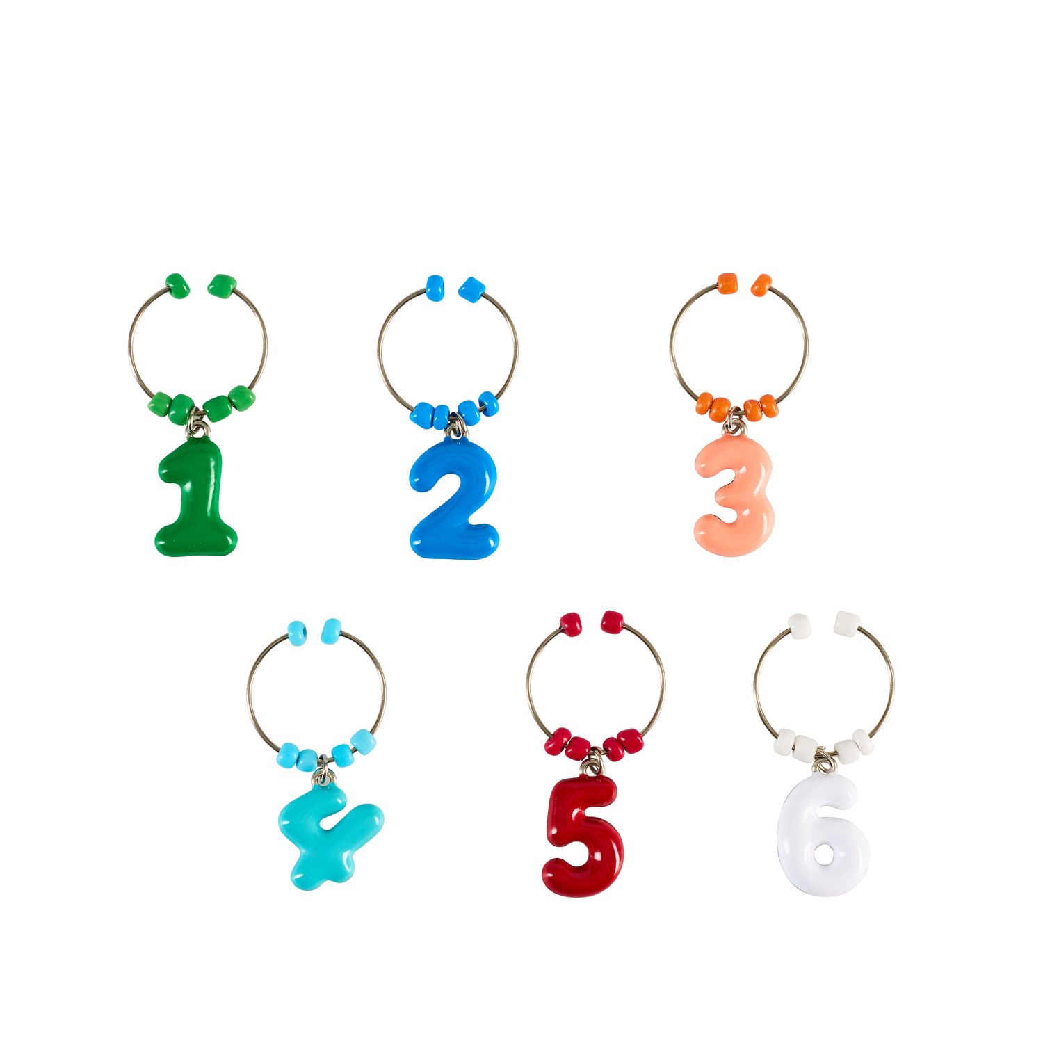 AVANTI Wine Charms, Set of 6 - Numbers