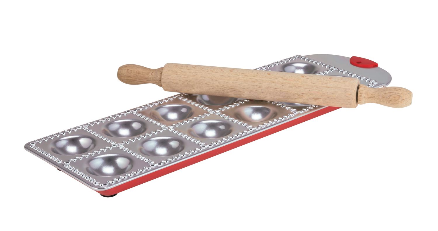 AVANTI Ravioli Making Tray Set with Rolling Pin