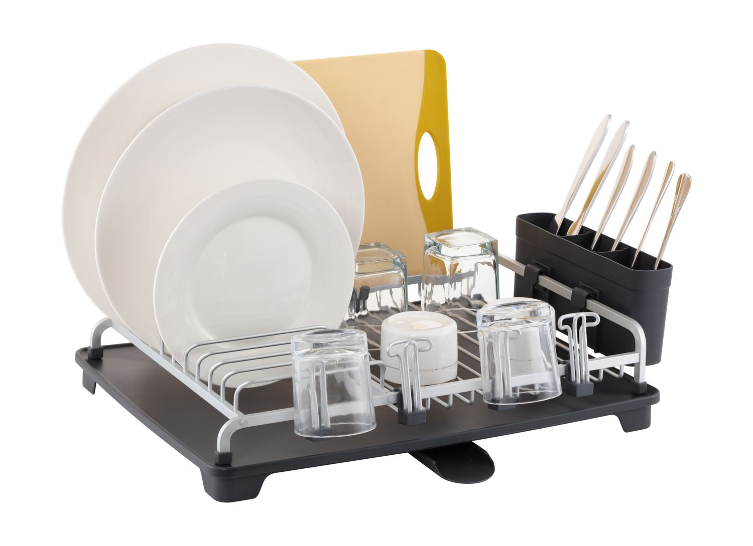 AVANTI Apex Aluminium Double Deck Dish Rack with Draining
