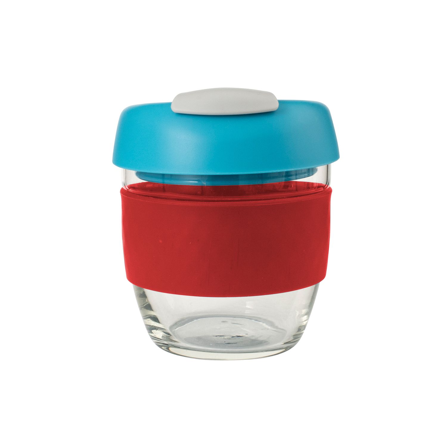 AVANTI Glass GOCUP 236ml - Red/Aqua/Grey