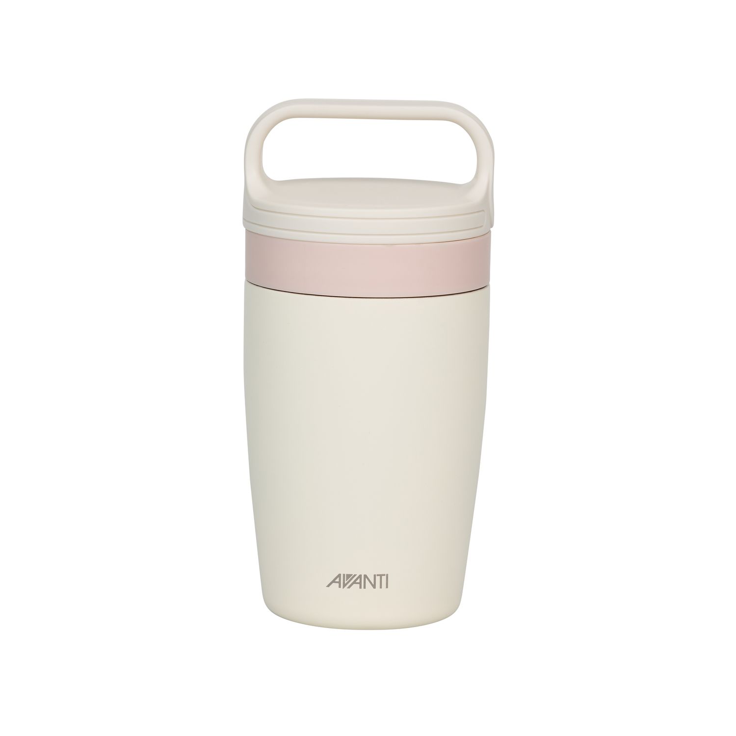 AVANTI FlexiSip Insulated Travel Cup w Handle 355ml SandDune